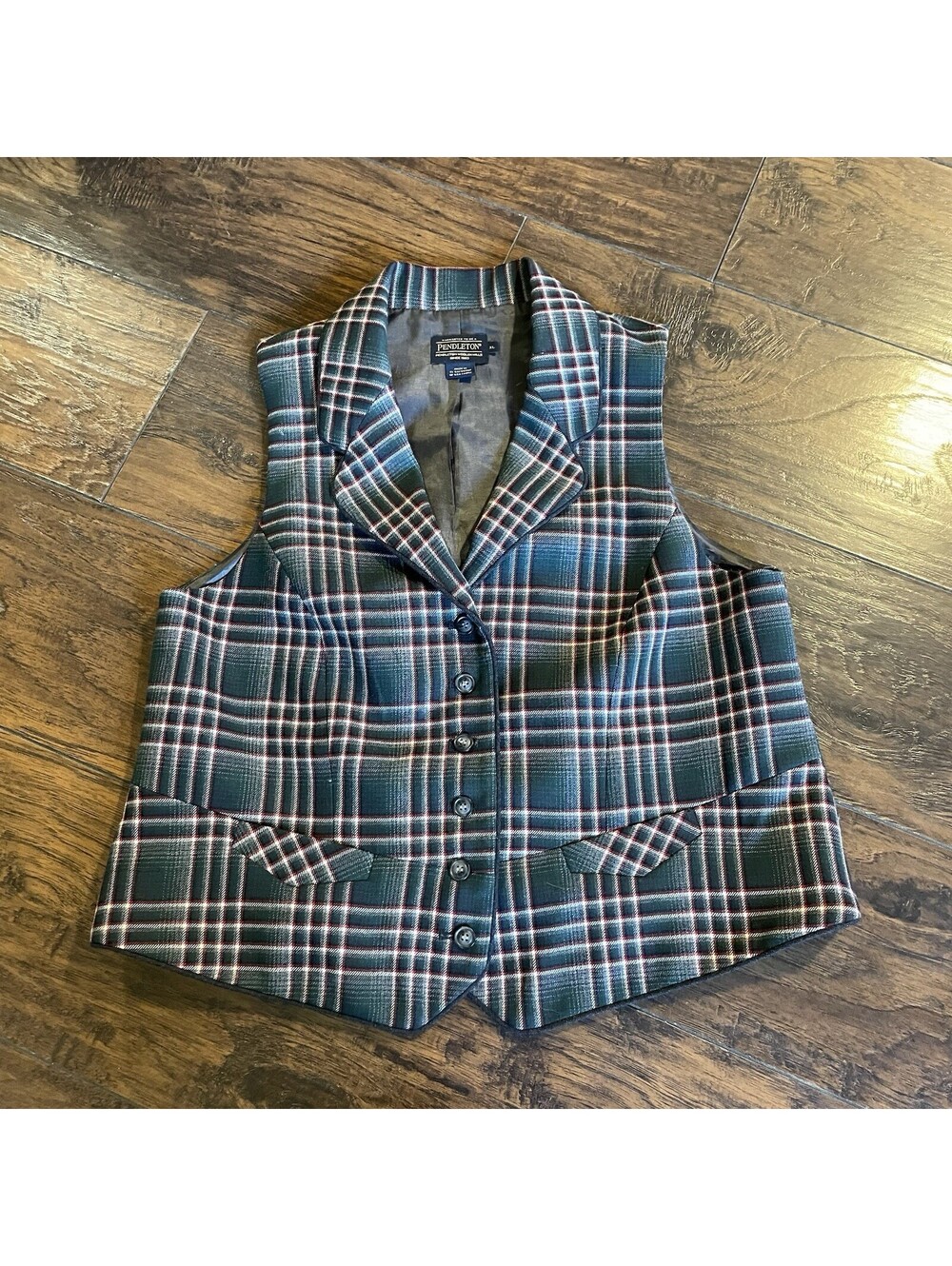 Pendleton Knockabouts Women's Vintage Plaid Wool Vest Size XL